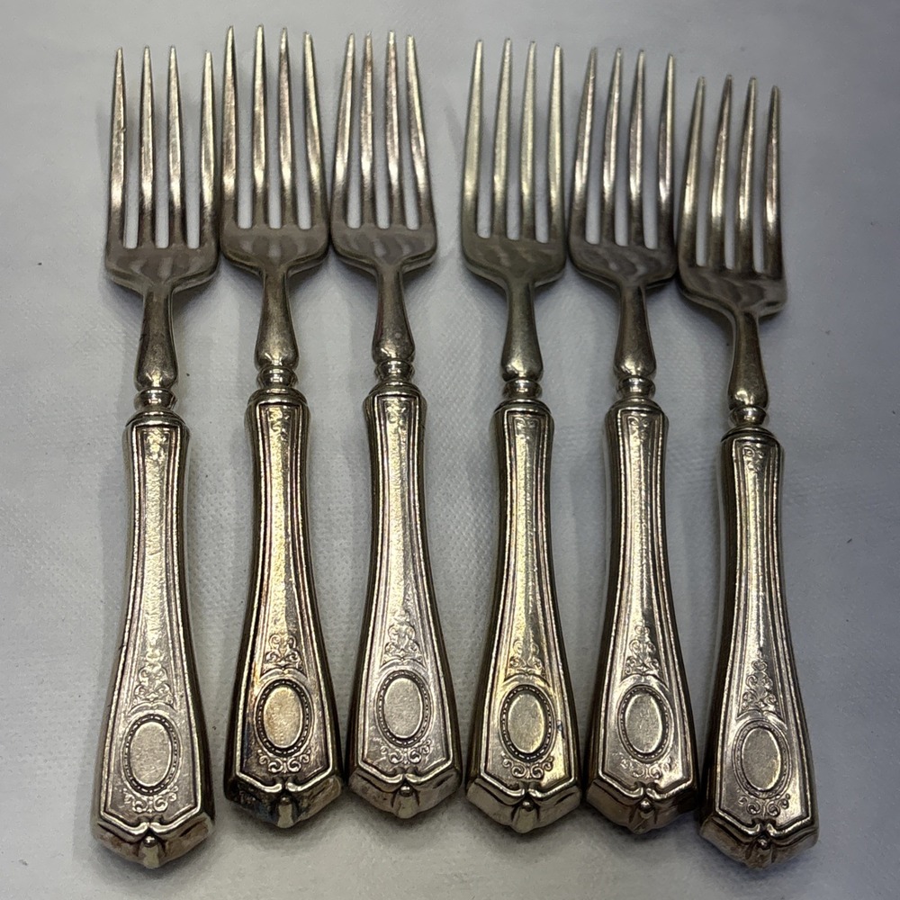 6 ONEIDA Community plate LOUIS XVI TABLE SERVING Dinner Forks No Monogram